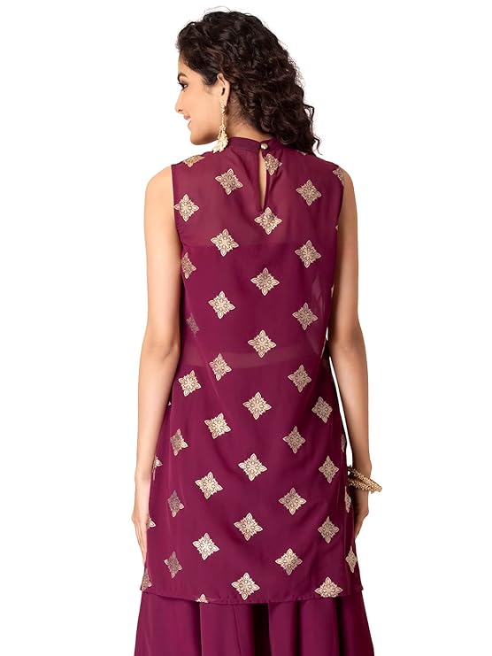 Indya Women's Georgette Regular Kurta