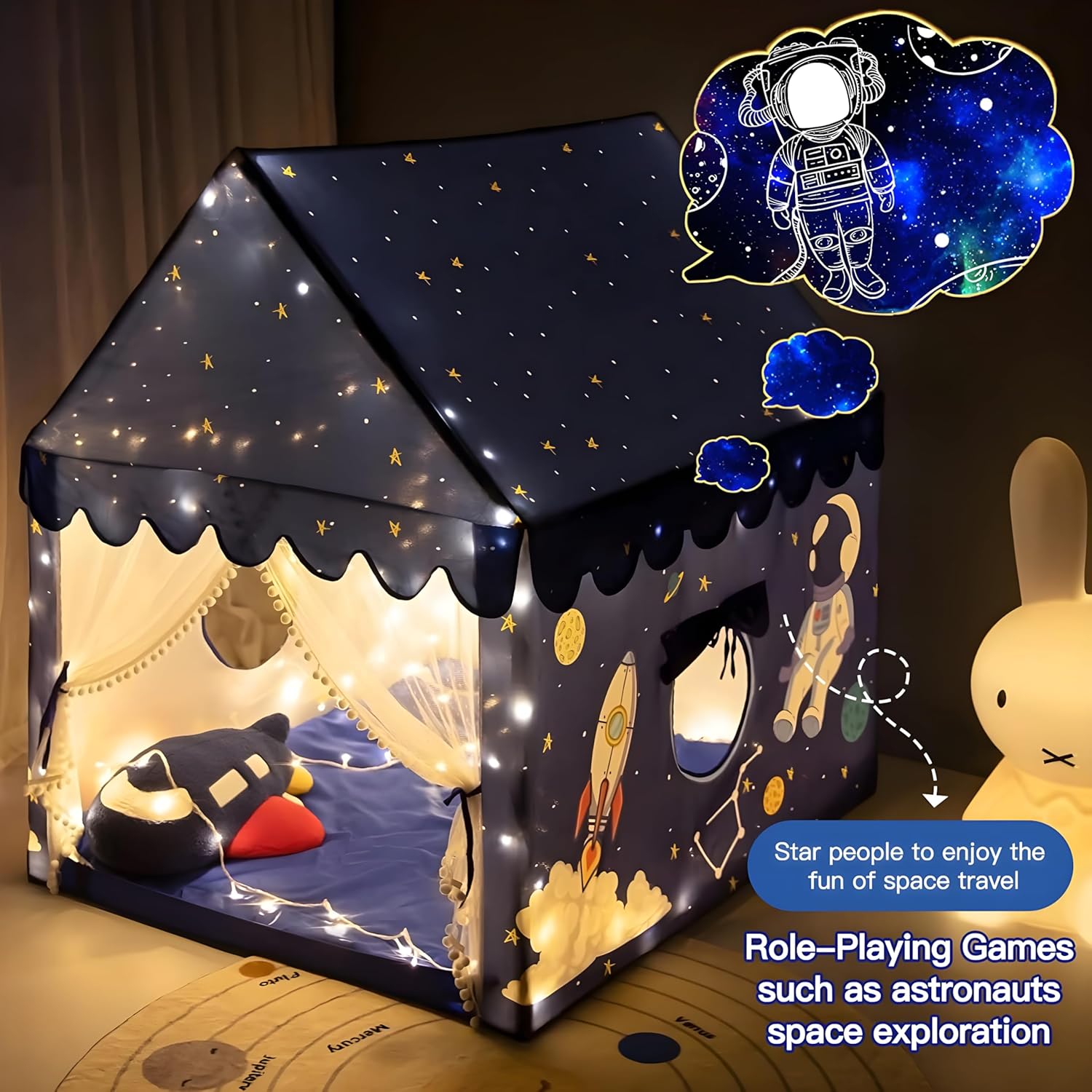 Kids Tent House for 10 Year Olds | Lalakiya’s Lightweight Rocket Tent