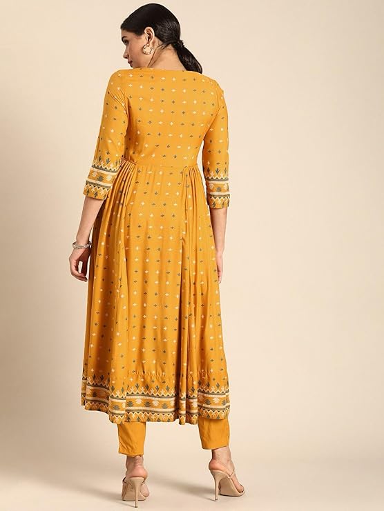 ANNI DESIGNER Women's Rayon-blend Kurta With Pant