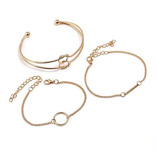 Shining Diva Multilayer Charm Bangle Set | Gold Plated Bracelets for Women & Girls