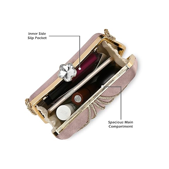 Lavie Signature Women's Akron Handle Framed Clutch | Ladies Purse | Gift For Women